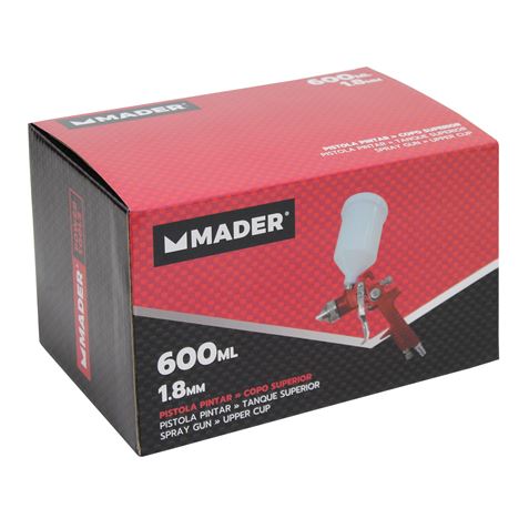 PISTOLA PINTAR VASO SUPERIOR, 1.8mm. 600mL. MADER - 35061-1
