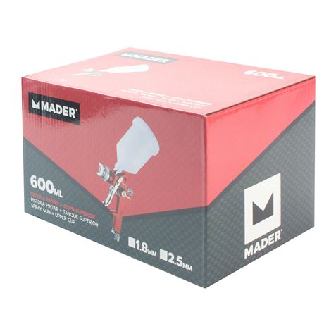 PISTOLA PINTAR VASO SUPERIOR, 2.5mm. 600mL. MADER - 34902-1