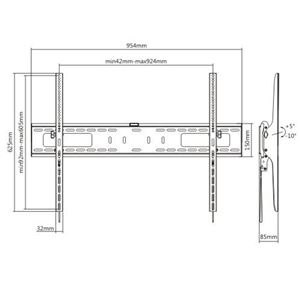 REACONDICIONADO SOPORTE DE PARED TV LED LCD 60"-100" CROMAD - CR0760-1