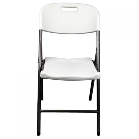 SILLA PLEGABLE CON ASA BLANCA 47X58X87CM - 75897-4