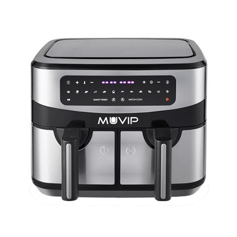 FREIDORA AIRE CALIENTE DOBLE 9 LITROS 2600W PANTALLA TACTIL MUVIP - MV0520-5