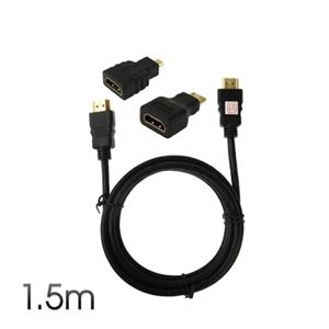 KIT 3 EN 1 HDMI (ADAPT. MINI, MICRO Y CABLE 1.5M) CROMAD - CR0066