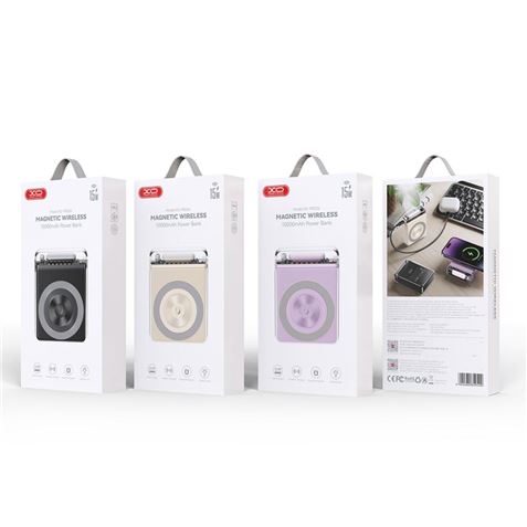 POWERBANK MAGNÉTICA MINI PR226 LED 10000MAH | USB + TIPO C | NEGRA XO - XOPR226BK-3