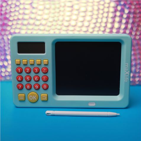PIZARRA DIGITAL CON CALCULADORA MXWB-01 AZUL MAXLIFE - OEM0200488-1
