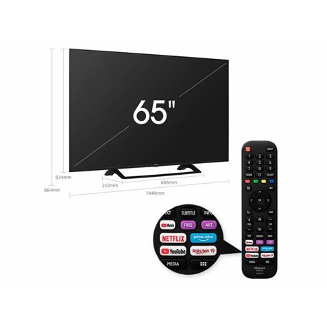 TELEVISOR HISENSE 65A7300F 65" | ULTRA HD 4K | SMART TV | WIFI - 65A7300F (2)