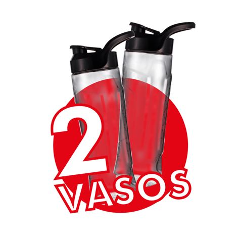 BATIDORA SMOOTHIE 300W INOX 2 VASOS 600ML MUVIP - MV0527-1