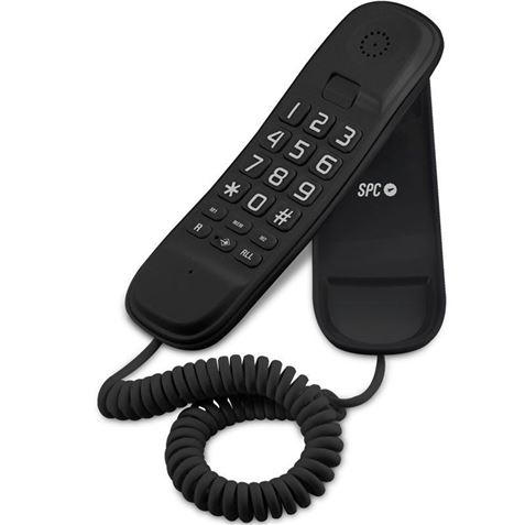 TELÉFONO DE SOBREMESA O PARED COMPACTO SPC TELECOM 3601 NEGRO - 3601N