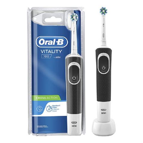 Oral-B D100 - Cepillo Eléctrico Vitality Cross Action Duo Blanco y