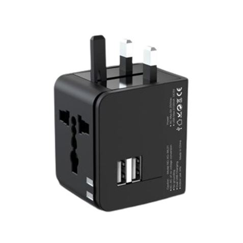 ADAPTADOR UNIVERSAL DE VIAJE 2XUSB 2.1A XO - XOWL01-1