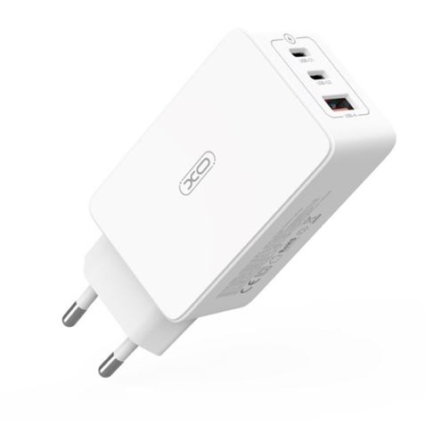 CARGADOR DE CORRIENTE CE13 65W 2 X TIPO C + 1 X USB XO BLANCO - XOCE13-2