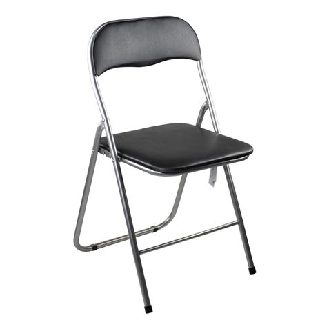 SILLA PLEGABLE ACOLCHADA NEGRO SEVENHOUSE - 76168H