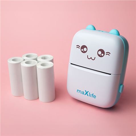 IMPRESORA PORTATIL BLUETOOTH TERMICA MXTP-100 AZUL MAXLIFE - 5900495198037-1