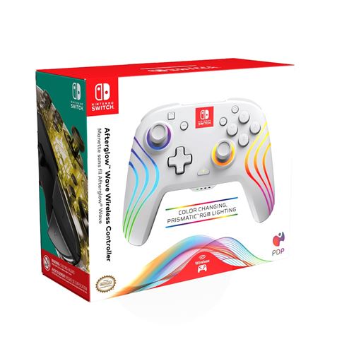 GAMEPAD INALAMBRICO RGB NINTENDO SWITCH WAVE AFTERGLOW BLANCO PDP - 708056072001-1 GAMEPAD INALAMBRICO RGB NINTENDO SWITCH WAVE AFTERGLOW BLANCO PDP - 708056072001-1