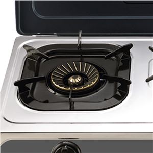 REACONDICIONADA COCINA GAS INOX 3 FUEGOS SERIE STRONG + TAPA MUVIP - MV0453-1