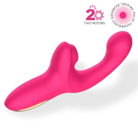 VIBRADOR CON ESTIMULADOR PUNTO G Y SUCCIONADOR ACTION VOLSE - 8436615002528-1