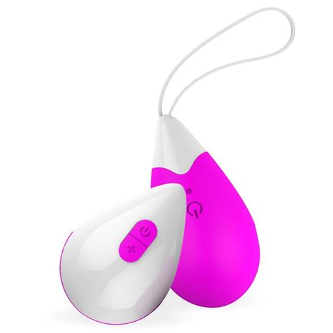 HUEVO VIBRADOR CON SILICONA A CONTROL REMOTO VIOLETA DROPS - 8436583790137