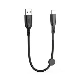 REAC CABLE NB247 CARGA RAPIDA USB - TIPO C | 6A | 25CM CON CLIP | NEGRO XO