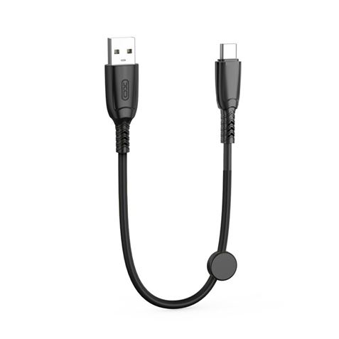 REAC CABLE NB247 CARGA RAPIDA USB - TIPO C | 6A | 25CM CON CLIP | NEGRO XO - XONB247TCBK