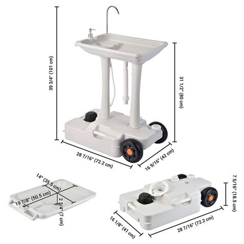 TANQUE DE AGUA PORTÁTIL 30 LITROS RUEDAS + ASA TRANSPORTE MUVIP - MV0485-4