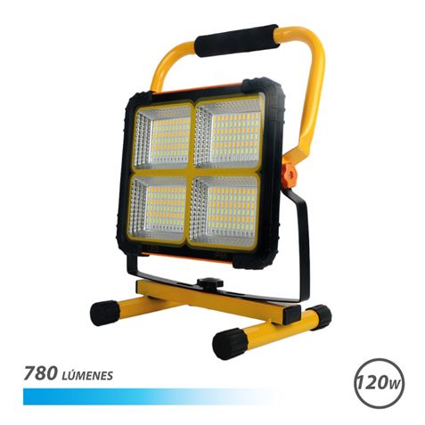 REACONDICIONADO FOCO SOLAR LED 120W 780LM PLEGABLE ELBAT - EB0449