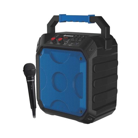 REAC ALTAVOZ KARAOKE BLUETOOTH PARTY BOOM 15W + MICROFONO AZUL COOLSOUND - CS0230