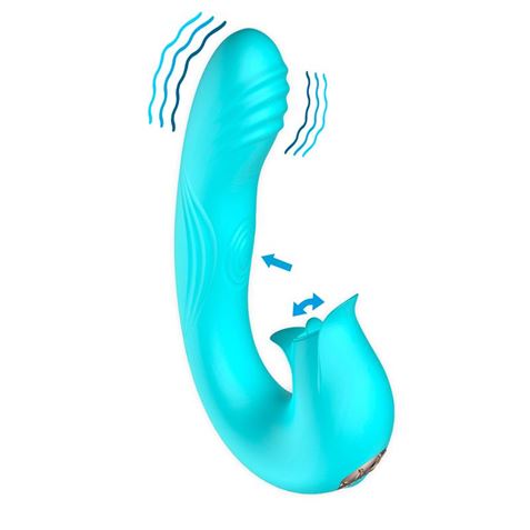 VIBRADOR CON PULSACION Y LENGUA ESTIMULADORA HYDRA INTOYOU - 8436583790748-1