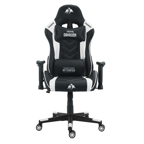 REACONDICIONADA SILLA GAMING SERIE DRAGÓN BLANCA CROMAD - CR1145