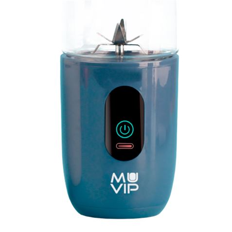 BATIDORA DE VASO PORTÁTIL RECARGABLE COLOR DESIGN 460ML AZUL MUVIP - MV0541-1