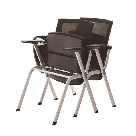 LOTE 2 SILLAS CONFIDENTE CON PALA ABATIBLE PARA ESCRITURA Y POSAVASO CROMAD - CR1157-6