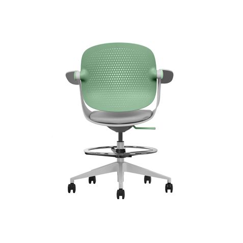SILLA / TABURETE DE OFICINA TOP WORK VERDE CROMAD - CR1156-3 SILLA / TABURETE DE OFICINA TOP WORK VERDE CROMAD - CR1156-3
