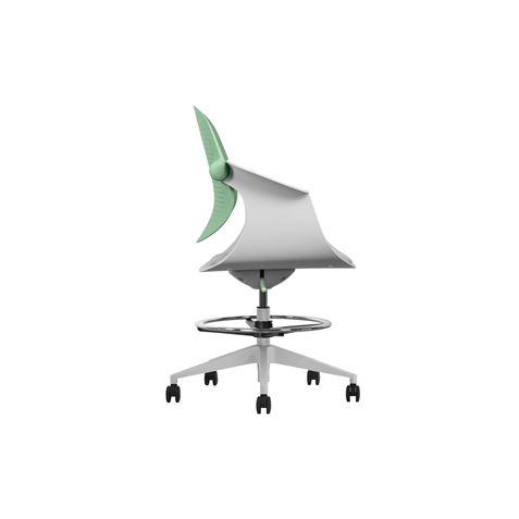 SILLA / TABURETE DE OFICINA TOP WORK VERDE CROMAD - CR1156-4 SILLA / TABURETE DE OFICINA TOP WORK VERDE CROMAD - CR1156-4