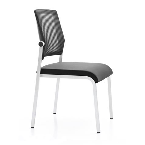 LOTE 4 SILLAS CONFIDENTE DESIGN APILABLES ESTRUCTURA METÁLICA CROMAD - CR1152-2