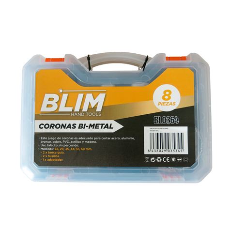 JUEGO 8 PCS CORONAS BI-METAL BLIM - BL0364-1