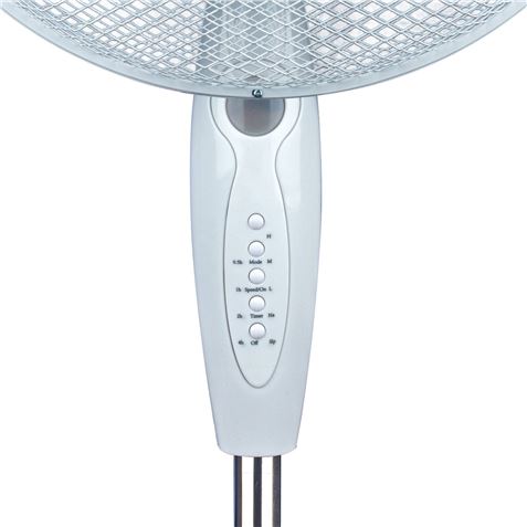 VENTILADOR DE PIE 16" 40CM 40W CON MANDO A DISTANCIA BLANCO - 26045-2