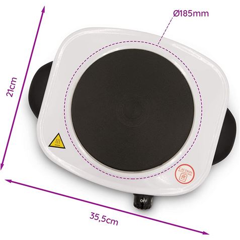 COCINA ELECTRICA 1 FUEGO BLANCA 1500W GRUNKEL - EHP-118-1