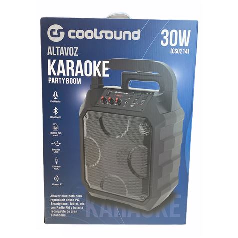 REACONDICIONADO ALTAVOZ KARAOKE BLUETOOTH PARTY BOOM 30W COOLSOUND - CS0214-3 REACONDICIONADO ALTAVOZ KARAOKE BLUETOOTH PARTY BOOM 30W COOLSOUND - CS0214-3