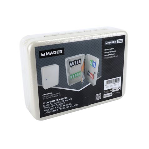 CAJA SEGURIDAD GUARDALLAVES DE PARED PARA 40 LLAVES MADER - 16991-3