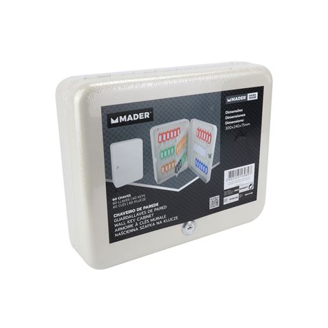 CAJA SEGURIDAD GUARDALLAVES DE PARED PARA 60 LLAVES MADER - 16989-4