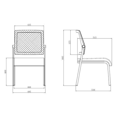 LOTE 4 SILLAS CONFIDENTE DESIGN APILABLES ESTRUCTURA METÁLICA CROMAD - CR1152-4