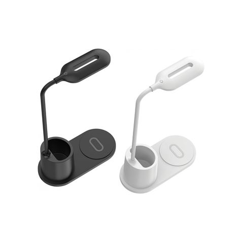 LAMPARA FLEXO CON CARGADOR INALAMBRICO 10W NEGRO REBELTEC - AKGAOLADREB0011-1