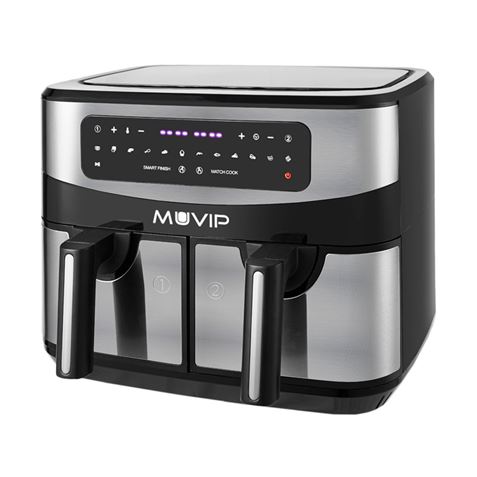 REACONDICIONADA FREIDORA AIRE CALIENTE DOBLE 9 LITROS 2600W TACTIL MUVIP - MV0520-3