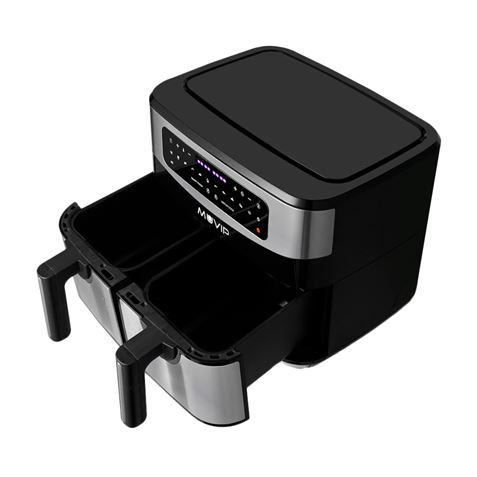 REACONDICIONADA FREIDORA AIRE CALIENTE DOBLE 9 LITROS 2600W TACTIL MUVIP - MV0520-4