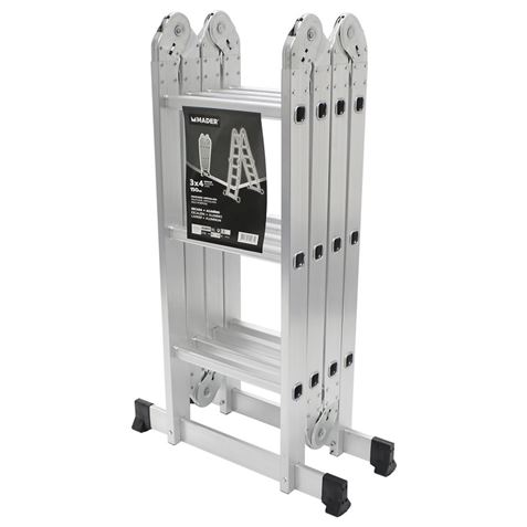 REACONDICIONADA ESCALERA ALUMINIO ARTICULADA 3X4 MADER - 10085-1