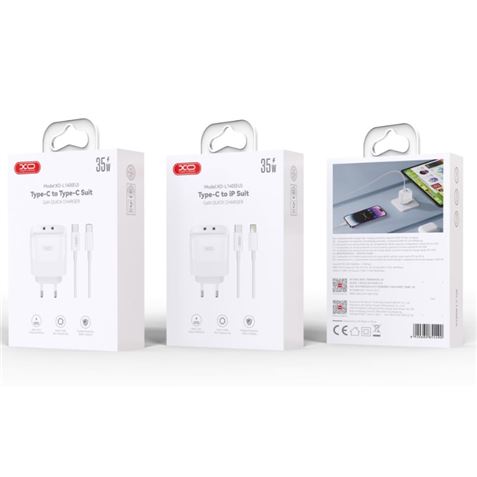CARGADOR 2XTIPO C 35W CARGA RAPIDA XOL140 + CABLE LIGTHNING XO - XOL140LG-1 CARGADOR 2XTIPO C 35W CARGA RAPIDA XOL140 + CABLE LIGTHNING XO - XOL140LG-1