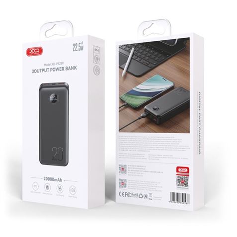 POWERBANK 20000MAH DISPLAY CARGA 22.5W XO - XOPR239-2 POWERBANK 20000MAH DISPLAY CARGA 22.5W XO - XOPR239-2