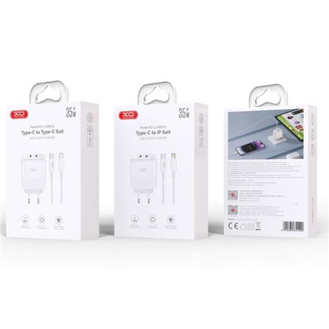 CARGADOR 2X TIPOC 35W CARGA RAPIDA XOL140 + CABLE TIPO C XO - XOL140TC-1