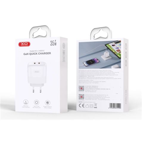 CARGADOR 2XTIPO C 35W CARGA RAPIDA XOL140 XO - XOL140-2