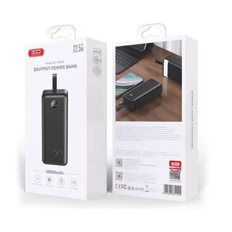 POWERBANK 30000MAH DISPLAY CARGA 22.5W XO - XOPR240-3