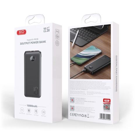 POWERBANK 10000MAH DISPLAY CARGA 22.5W XO - XOPR238-3