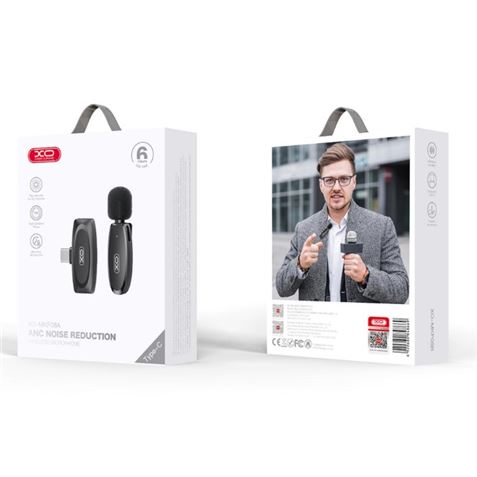 MICROFONO INALAMBRICO DE SOLAPA CON TIPO C XO - XOMKF08A-2